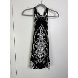 Whbm Top Womens Small Signature Knits Jersey Stretch Halter Tie Neck Low Back